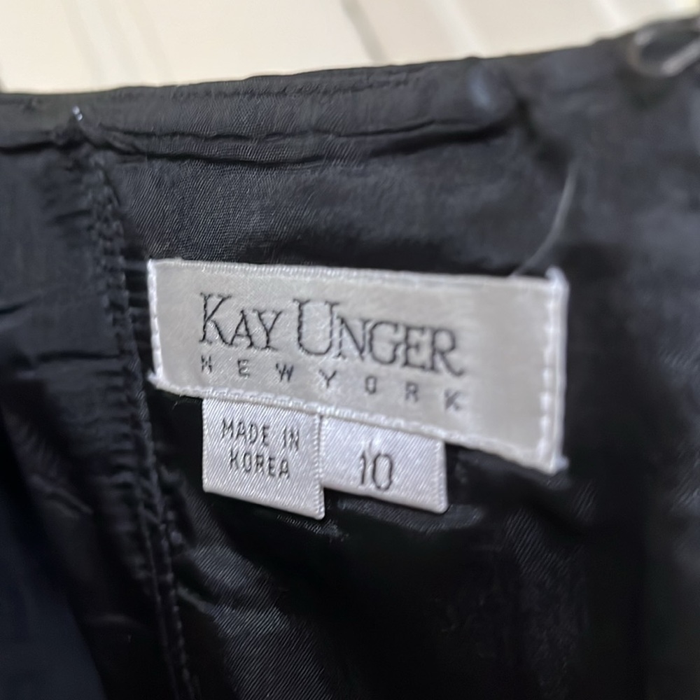 Kay Unger Black White Dot Prom Dress Formal Bow Size 10 - Picture 8 of 8